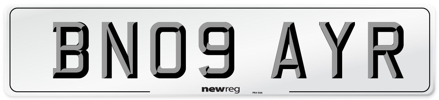 BN09 AYR Number Plate from New Reg